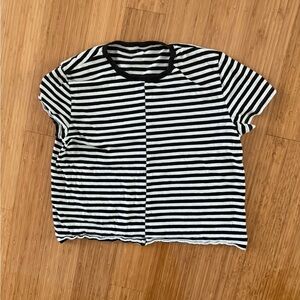 Everlane The Organic Cotton Box-Cut Tee M Black / White